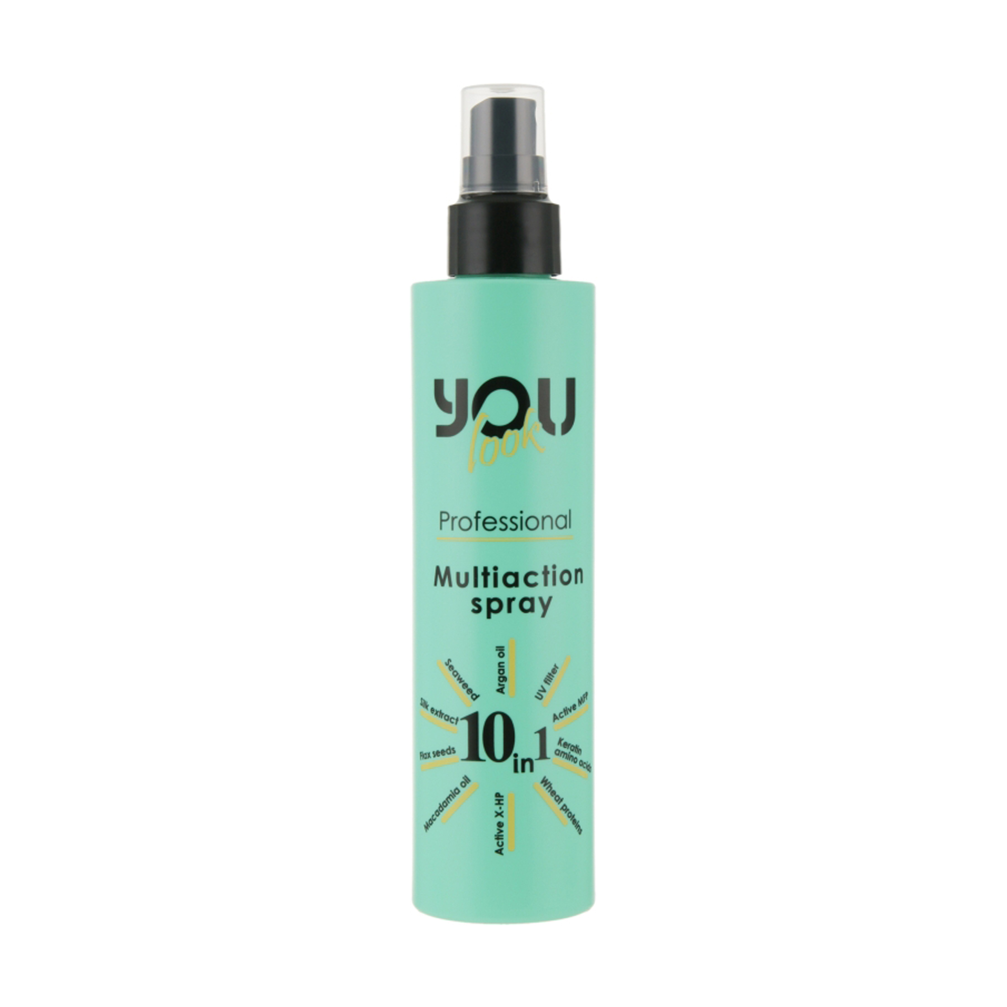 Мультиспрей миттєвої дії 10 в 1 для волосся You Look Professional 10 in 1 Multiaction Spray, 200 мл (зелений)